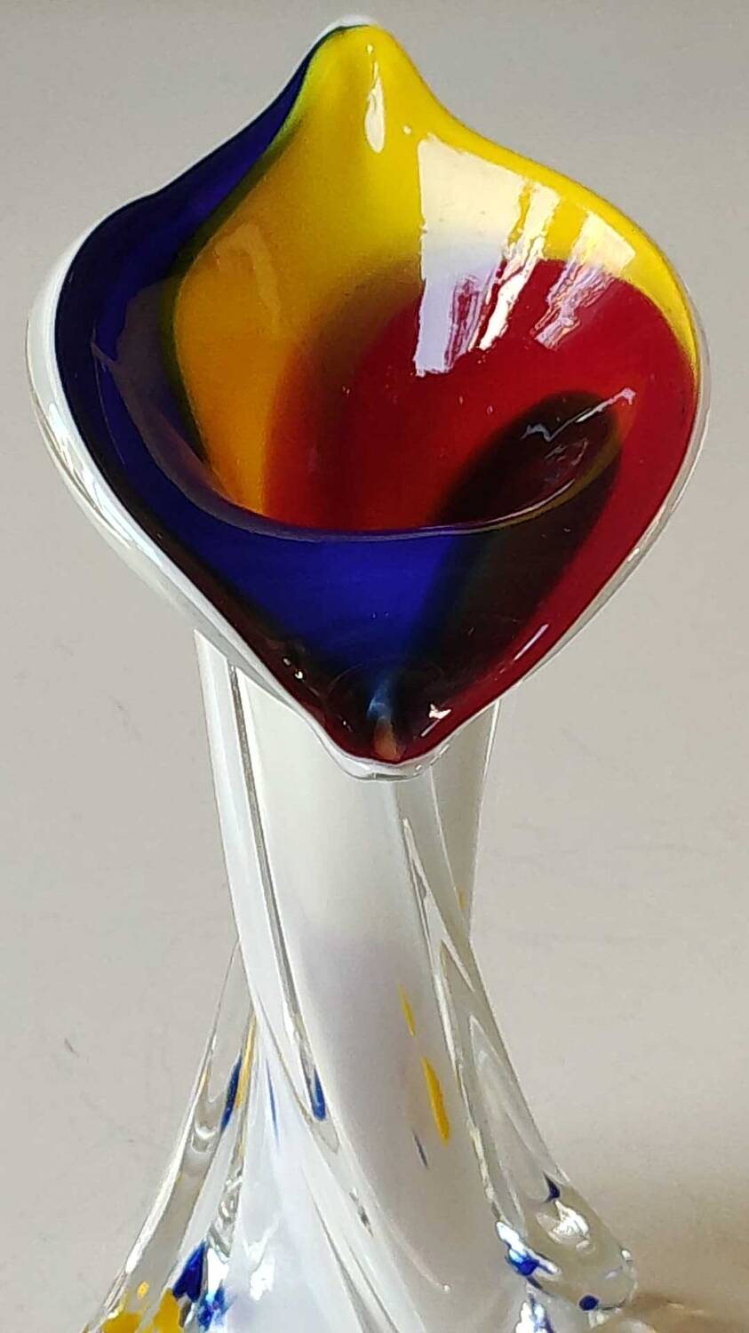 Jack in the Pulpit/Murano Soliflore Vase. Blown glass. Height 19 cm