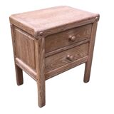 Pair of solid oak bedside tables circa 70-80