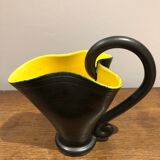 black and yellow vallauris pitcher