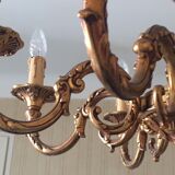 Old brass chandelier 8 branches