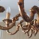 Old brass chandelier 8 branches