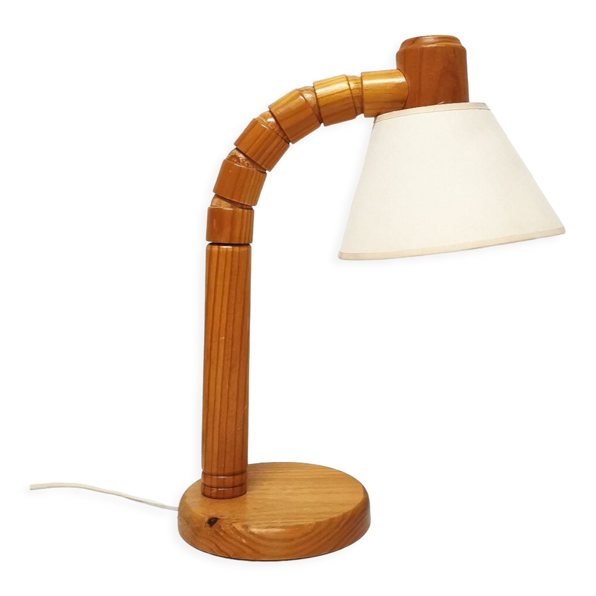 Scandinavian pine table lamp, 1970