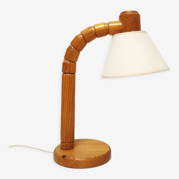Scandinavian pine table lamp, 1970