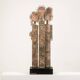 Sculpture double face en bois sculpté Lawrence, 20e siècle