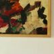 Oil on canvas abstract "Dynamic Composition", mid-20th century.