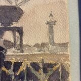 Old painting, navy, signed and dated 1931