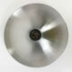 Brushed aluminum space age wall lamp, Flush Light, Germany 1960-70