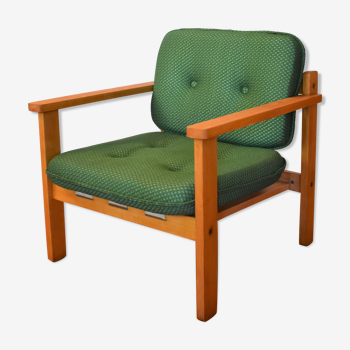 Fauteuil Mid-Century en vert années 1950/60