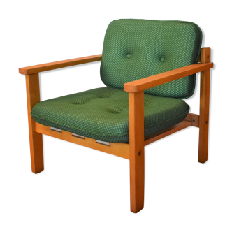 Fauteuil Mid-Century en vert années 1950/60