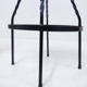 Footswith e.g. wrought iron feet and 60s vinyl seating