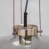 Smoked Glass and Brass RAAK Pendant Light (2 Available)