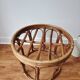 Petit tabouret/porte-plante en rotin '1970 - Vintage