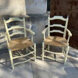 Pair of mulched armchairs Provence
