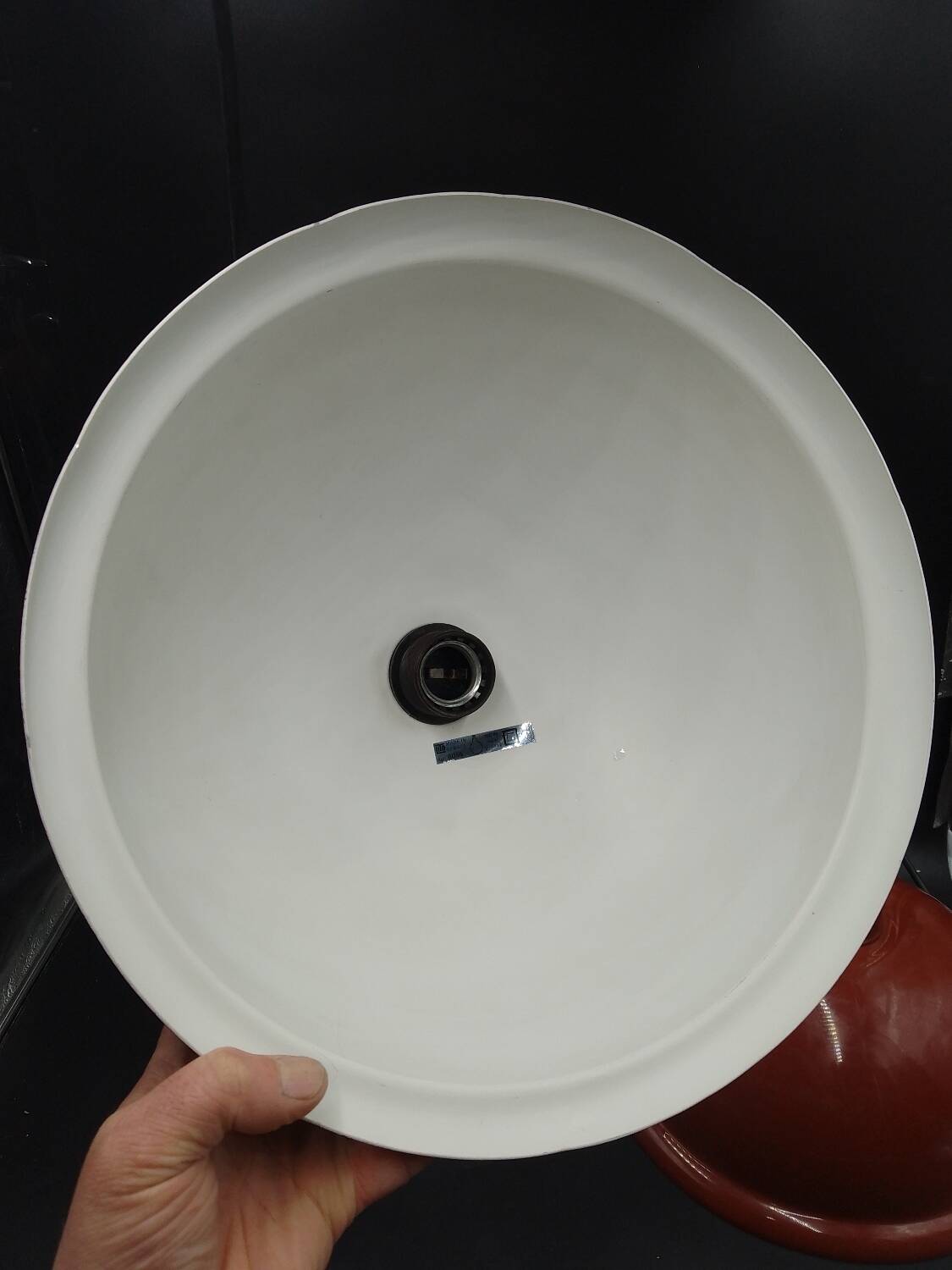 Rare x2 Lita pendant light design industrial lamp factory sheet metal 1960/70 loft