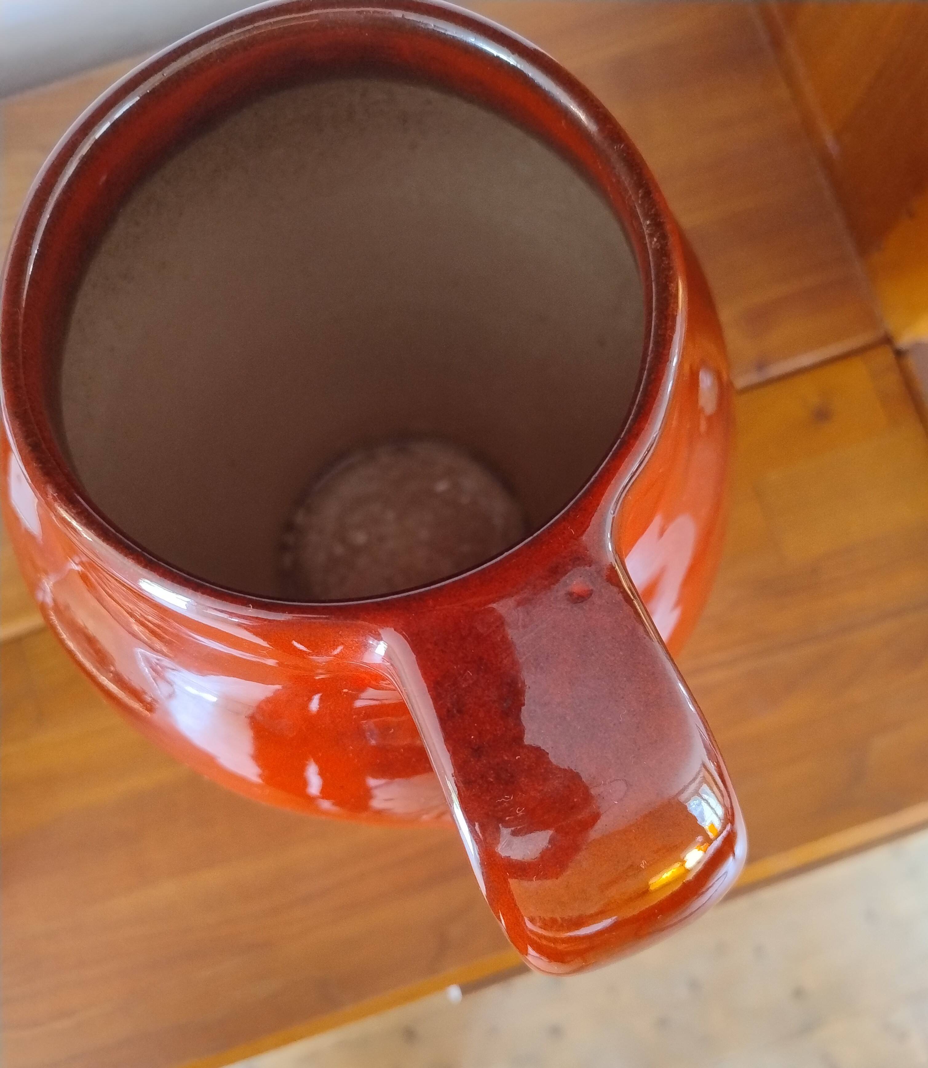 Large red jug or vase by Max Idlas
