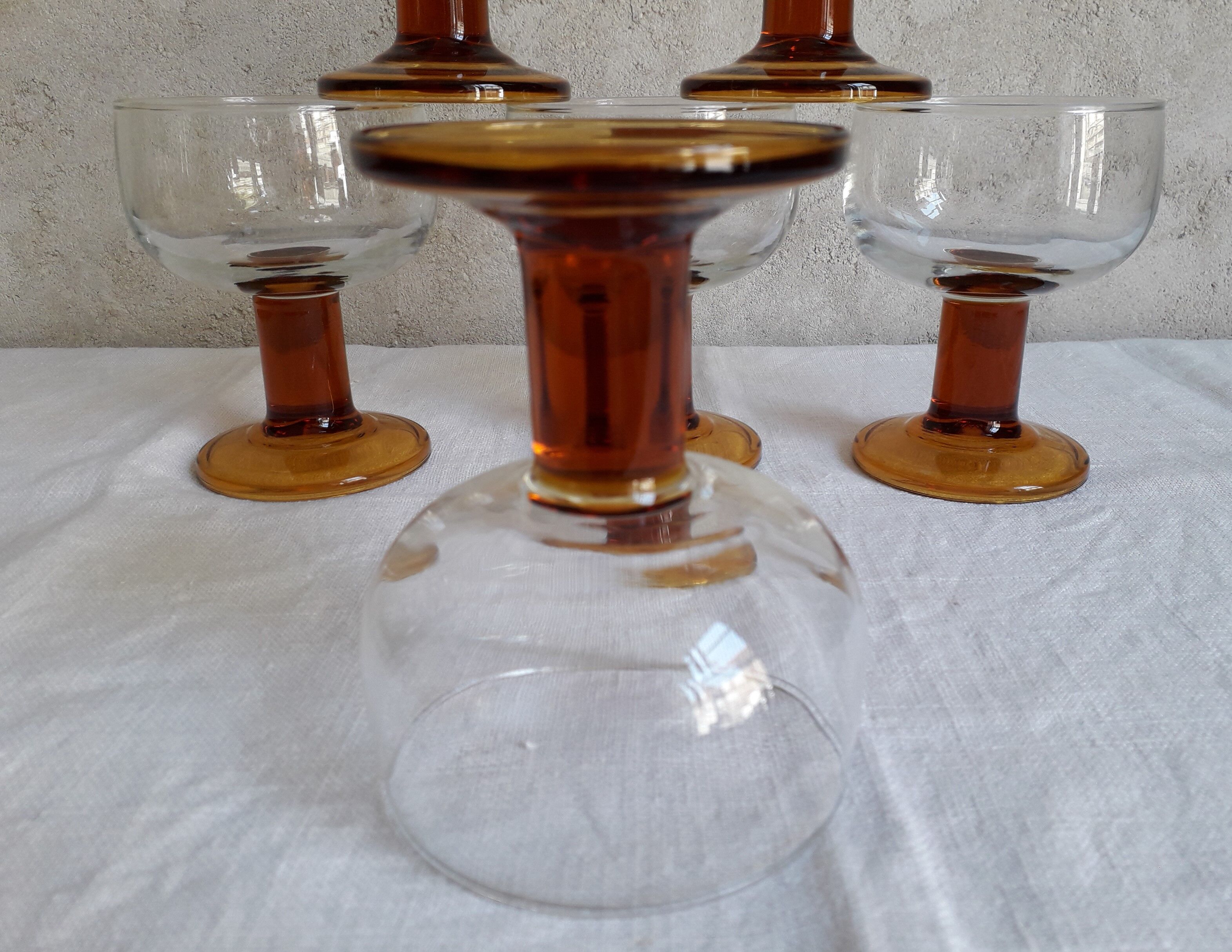 Set of 6 vintage walking glasses