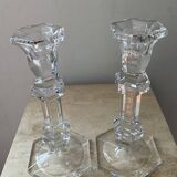 Pair of crystal candlesticks