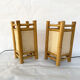 Pair of bamboo lamps