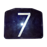 Plaque ancienne de ligne de bus en bakélite " 7 "