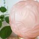 Art Deco floral table lamp, vintage pink opaline glass