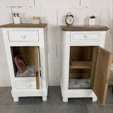 Pair of old bedside tables