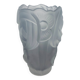 Vase Fleur Art Déco (circa 1930) motifs de fleurs stylisées verre épais opaque