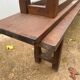 Paire de bancs pour table de ferme rustique 1950