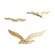 Ensemble de 3 oiseaux en laiton