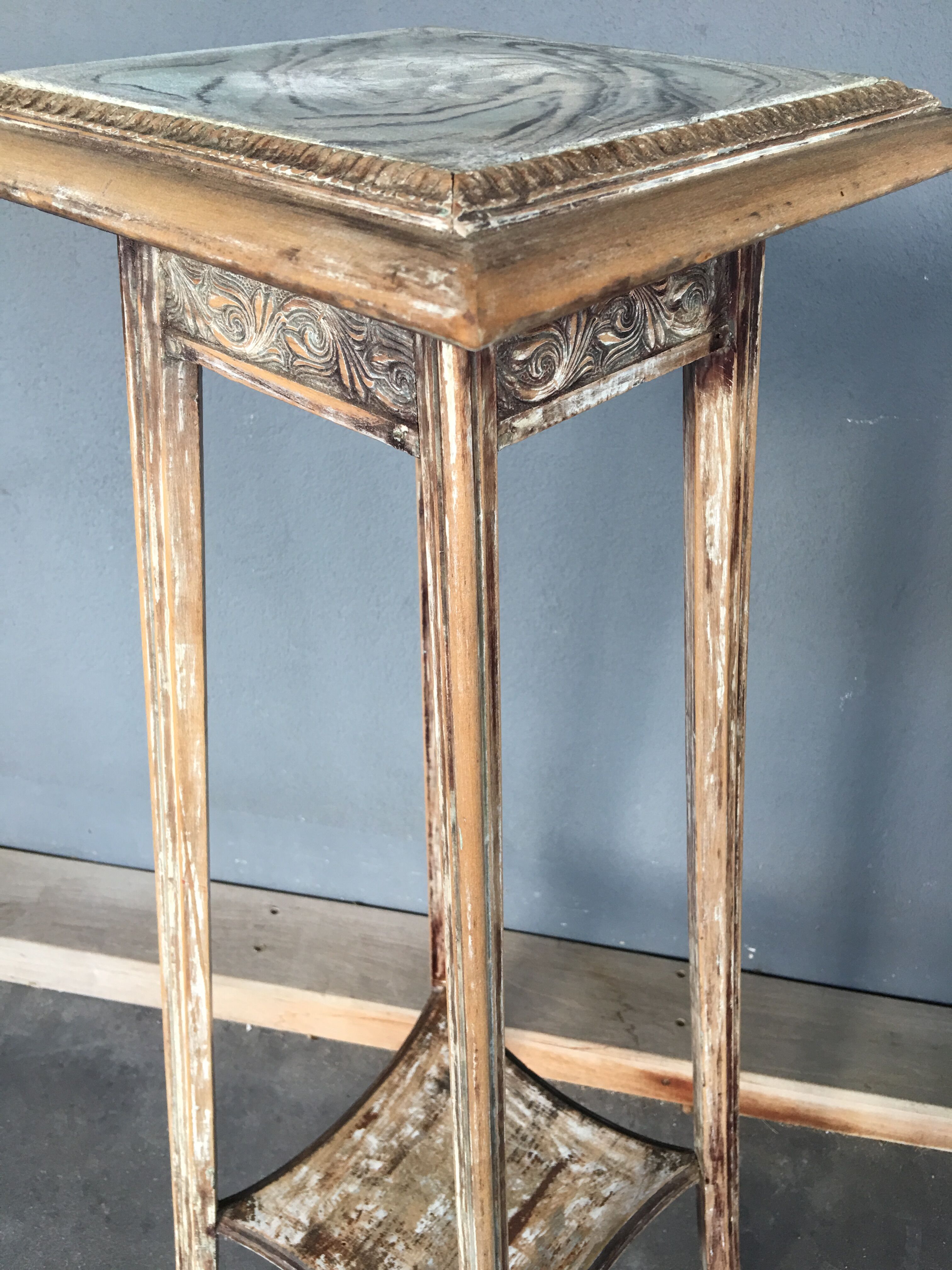 Wood and ceramic side table, 1930
