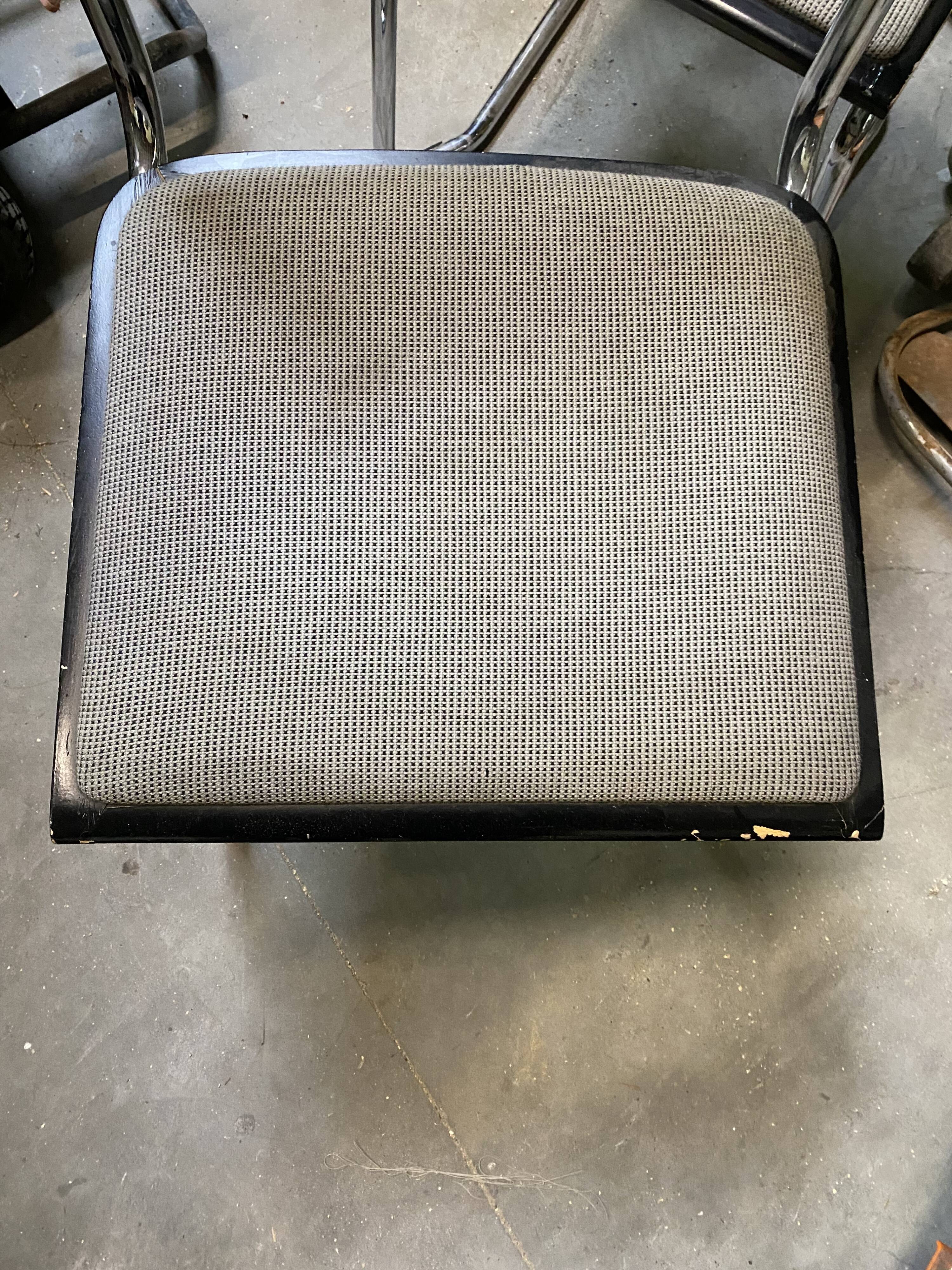 Chair, black fabric