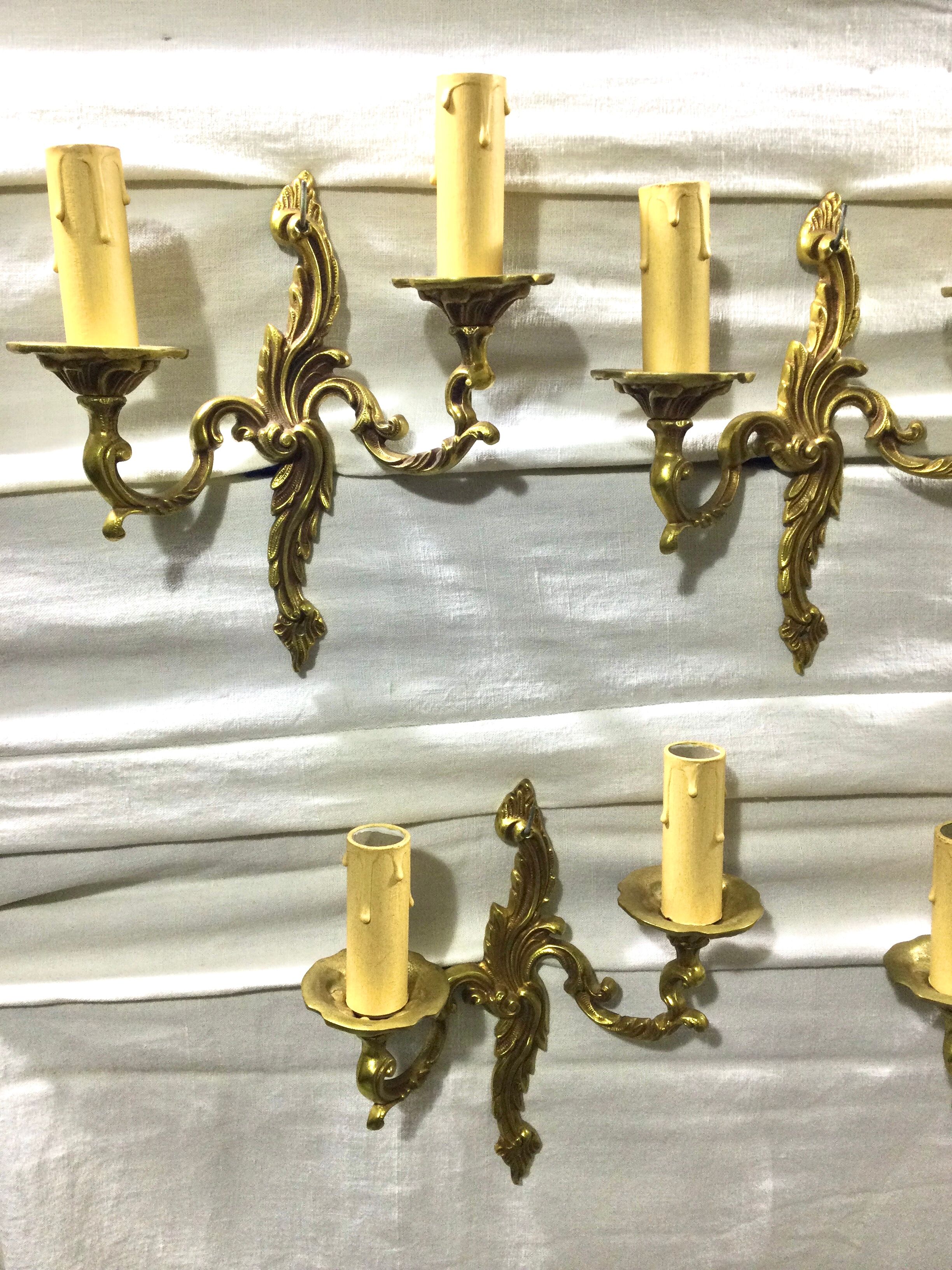 Set of 5 sconces louis XV