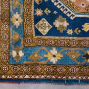 Oriental carpet 152 x 110 cm Blue background Handmade XXth