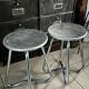 Vintage aluminium cast stools