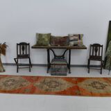 3x12 shades of brunt orange oushak runner rug