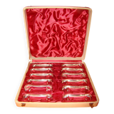 set of 12 silver-plated knife rests from the early 20th century with case