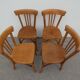 4 old vintage Luterma bistro chairs