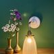 Vintage frosted glass tulip wall light