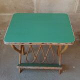 Rattan side table, magazine rack