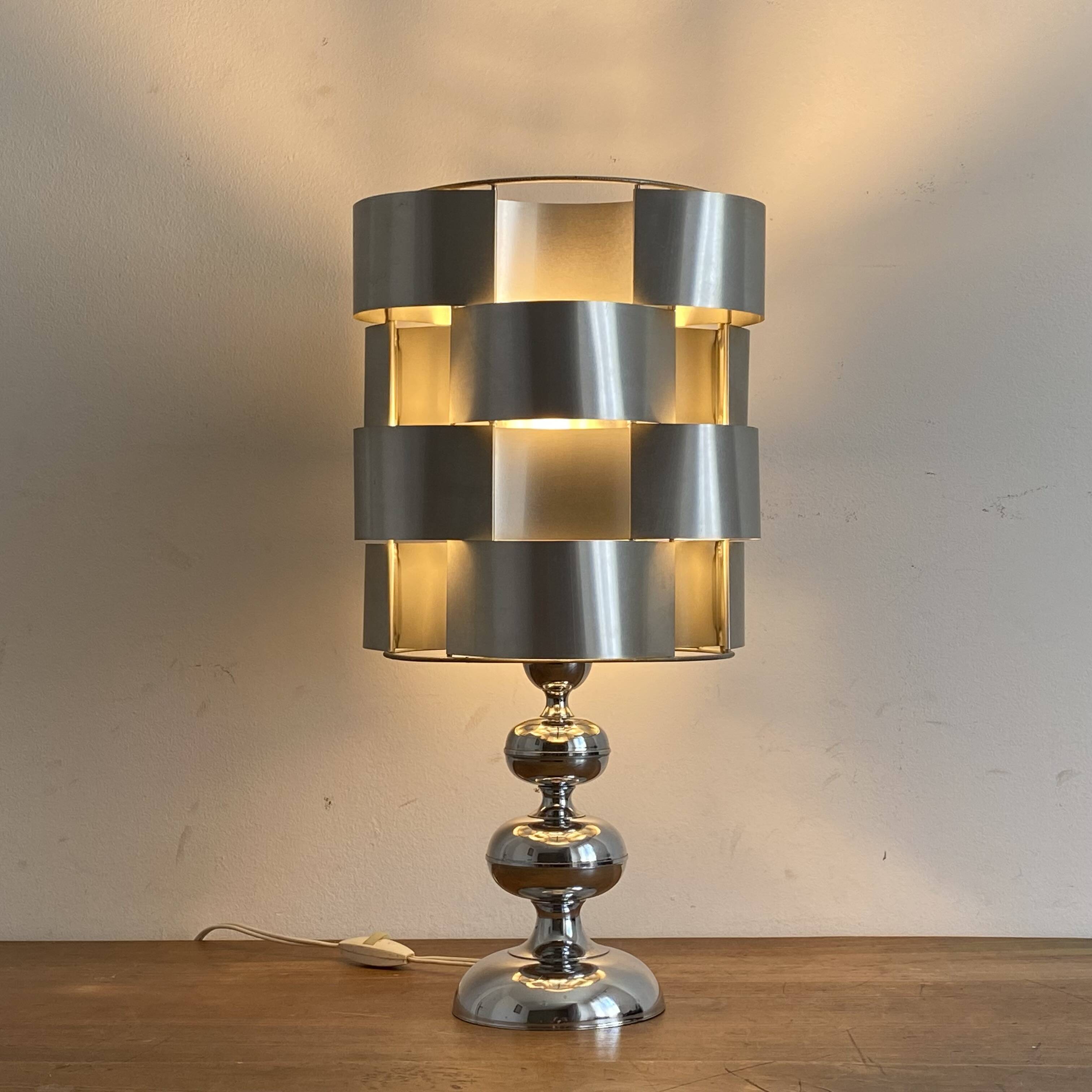 Lamp with lampshade max sauze. 1970. space age.