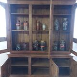 Library showcase two bodies in solid oak