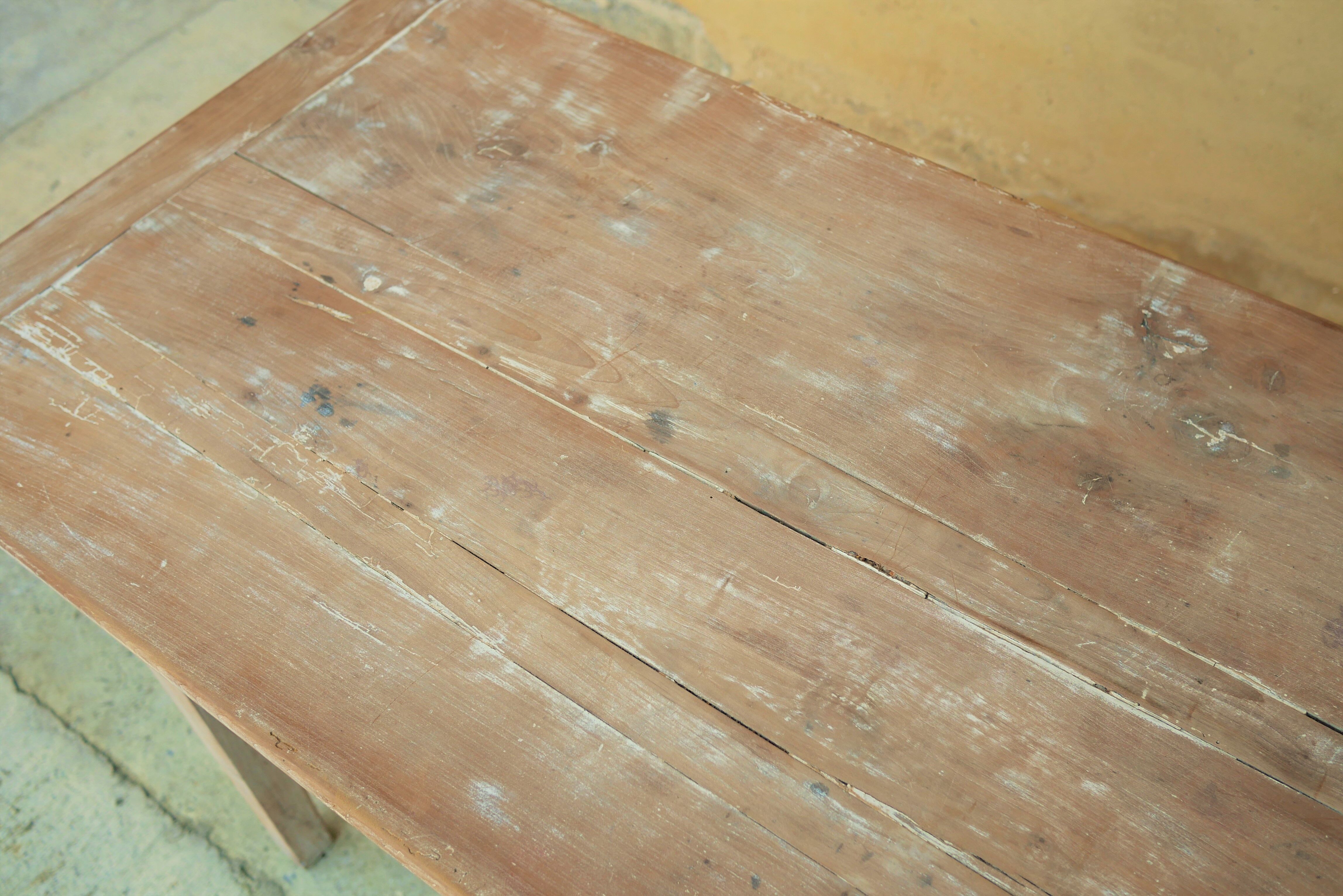 Table à manger de ferme vintage en bois