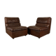 A pair of leather armchairs, Switzerland, 1970s