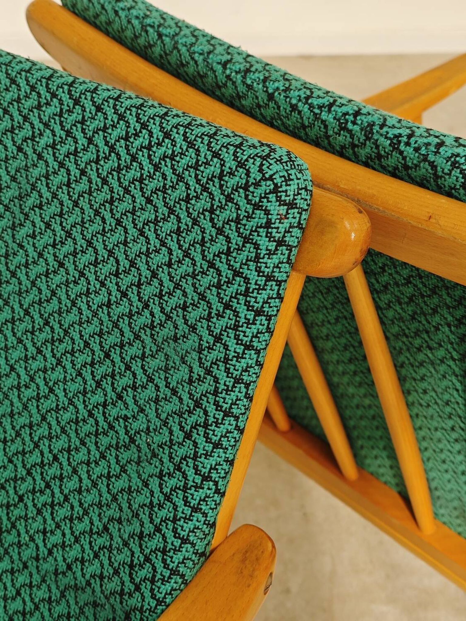 Pair of Thonet Boomerang armchairs by Antonin Suman for TON 1960