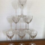 Set of 6 engraved wine glasses