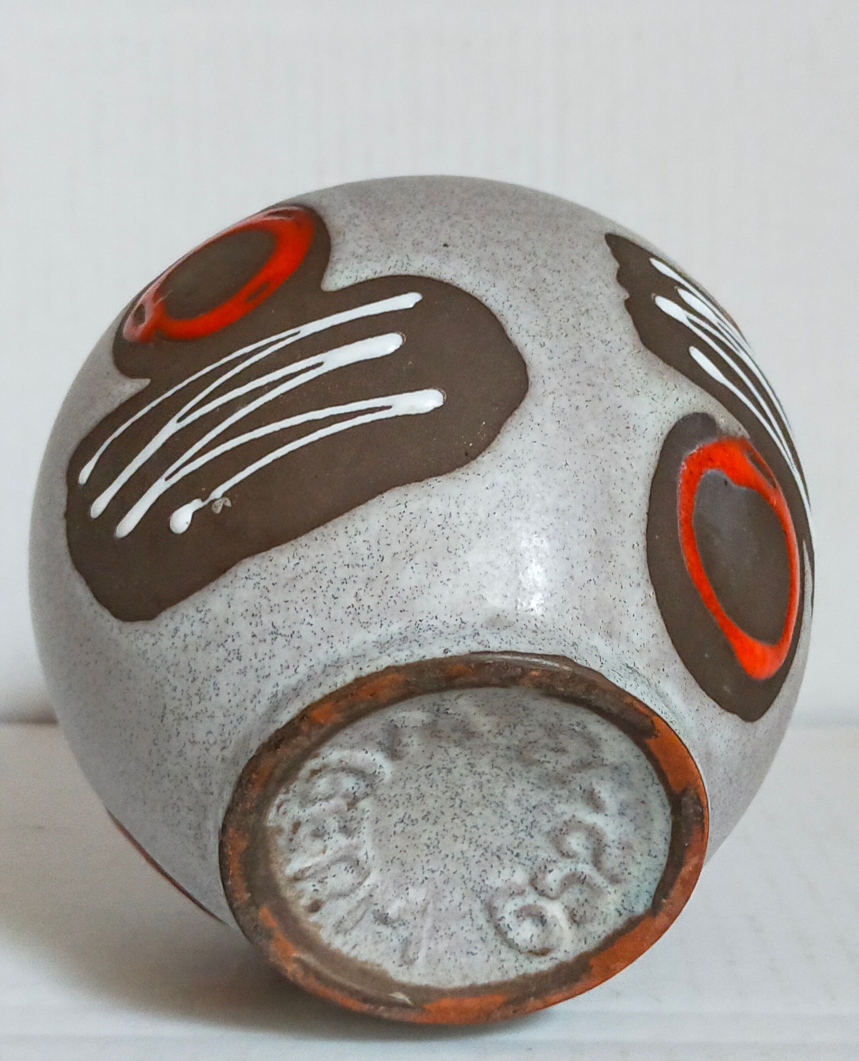 Ceramic ball vase west germany 50s