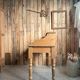 English desk with steps in solid pine (renovated)