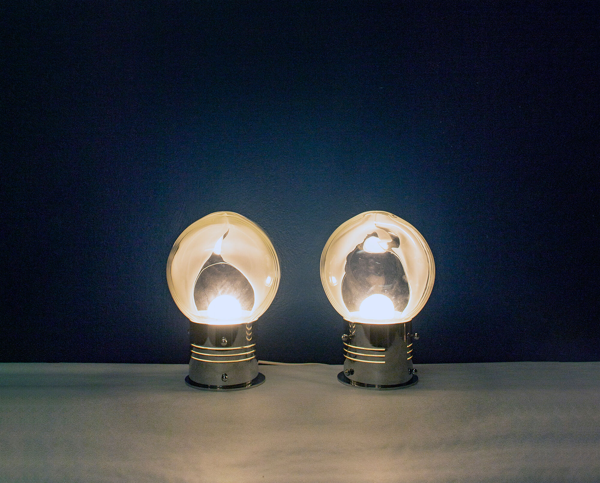 Pair of Murano glass lamps by Toni Zuccheri for VeArt Italia Anni '70