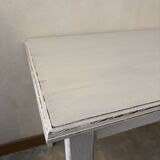 Wooden table, white patina