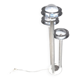 Lampadaire Space Age chromé et verre, années 1970