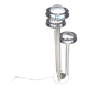 Space age chromed and glass floor lamp, 1970s